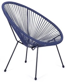 Poltrona da esterno blu in metallo e plastica Avocado Comfort – Bonami Selection