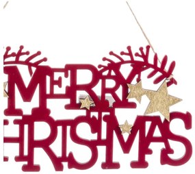 Decorazione natalizia da appendere in legno 22 cm Merry Christmas – Casa Selección