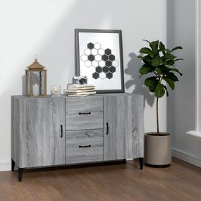 Credenza Grigio Sonoma 100x36x60 Cm İn Legno Multistrato /