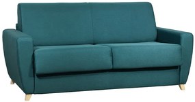 Divano letto scandinavo blu anatra con materasso 18 cm GRAHAM