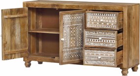 VIGGO - mobile in legno di mango con 2 ante e 3 cassetti