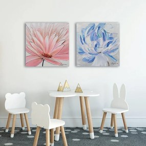 Dipinto su tela Fiori, rosa 60 x 60 cm