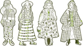 Disegni da colorare per piccoli stilisti - Bowie & amiche