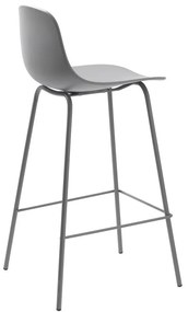 Sgabello da bar grigio in plastica (altezza della seduta 67,5 cm) Whitby – Unique Furniture