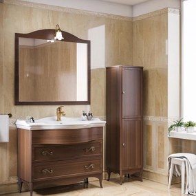 Mobile sottolavabo e lavabo Giotto per vasca centrale noce L 104 x H 81 x P 56 cm 2 cassetti