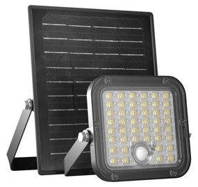 Proiettore solare LED con sensore LED/10W/3,7V 4000K IP65 3600 mAh + telecomando