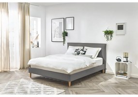 Letto matrimoniale imbottito antracite con griglia 180x200 cm Sary - Bobochic Paris