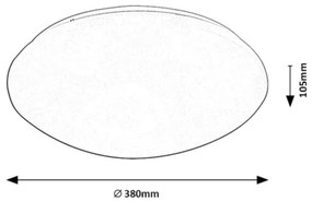 Rabalux 71134 - Plafoniera LED con sensore LUCAS LED/24W/230V IP44 4000K