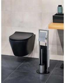WENKO 24981800 - Set WC RAVINA 20x70 cm acciaio inossidabile/argento