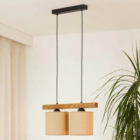 Brilagi - Lampadario a sospensione con filo FOREST 2xE27/15W/230V pino/marrone/nero