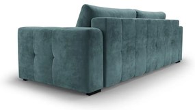 Divano letto in velluto blu Luca - Milo Casa