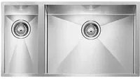 Lavello FILO QUADRA 3 2 vasche DESTRE ACCIAIO INOX SOTTOTOP 79X45 PROF. 19 011915.D0.01.2018