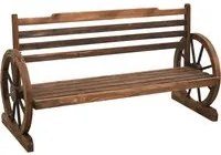 Panchina da Giardino 142 cm in Legno Massello di Abete cod mxl 45742