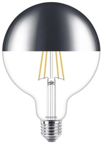 Lampadina LED dimmerabile con calotta sferica a specchio Philips G125 E27/7,2W/230V 2700K