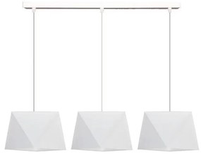 Lampadario a sospensione con filo DIAMENT 3xE27/60W/230V bianco