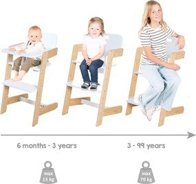 Seggiolone bianco Nature UP – Roba