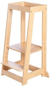 Torre di apprendimento di colore naturale in bambù – Roba