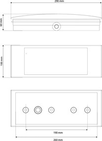 Lampada Emergenza LED da incasso o da muro Autonomia 3h S.A. o S.E. Colore Bianco Freddo 6.000K