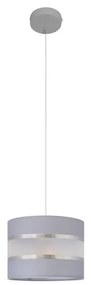 Lampadario a sospensione con filo HELEN 1xE27/15W/230V diametro 20 cm grigio/argento