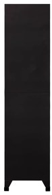 Armadietto con serratura nero 90x45x180 cm in acciaio