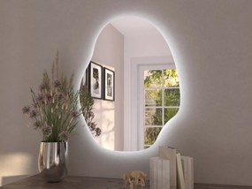 Specchio organico LED con illuminazione A37 45x60
