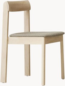 Sedia in legno di quercia con seduta in lana Blueprint