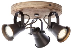 Brilliant - Faretto SEED 3xGU10/5W/230V nero/marrone