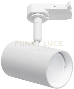 Gfa1060- proiettore in alluminio bianco per binario trifase 1 luce ...