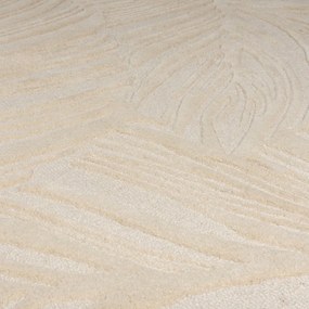 Tappeto beige in lana 60x230 cm Lino Leaf - Flair Rugs