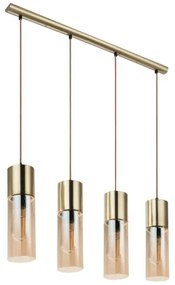 GLOBO 21000-4HM - Lampadario a sospensione con filo ANNIKA 4xE27/25W/230V ottone