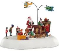 Babbo Natale con doni Lemax decorazione Natale