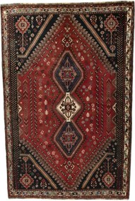 Shiraz Tappeto 180x270 Rosso (Iran) Annodato A Mano
