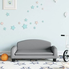 Divano Per Bambini Grigio Chiaro 70x45x30 Cm İn Tessuto /