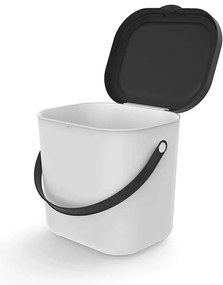 Contenitore per rifiuti compostabili bianco da 6 L Albula - Rotho