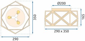 Lampada da soffitto 35cm APP1238-C Gold