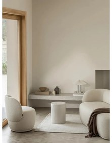 Lampada da tavolo bianca/argentata con paralume in tessuto con intensità regolabile (altezza totale 36 cm) Taite – Blomus