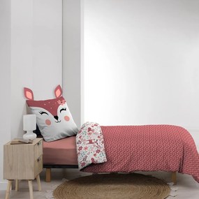 Set copripiumino e federa da bambini bianco/rosa in cotone per letto singolo 140x200 cm Bichette – douceur d'intérieur