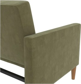 Divano letto in velluto verde 207 cm Lilly - Støraa