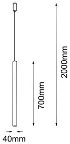 Amplex 8884 - Lampadario a sospensione con filo AKADI 1xGU10-MR11/15W/230V