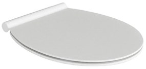 Copriwater ISI ovale dedicato per serie sanitari con chiusura rallentata sganciabile bianco