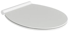 Copriwater ISI ovale dedicato per serie sanitari con chiusura rallentata sganciabile bianco