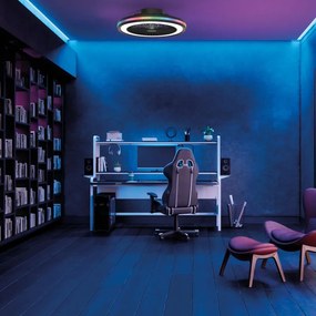 Ventilatore da soffitto Gamer nero , D. 55.6 cm MANTRA