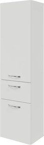 Colonna per mobile bagno Cassca PELIPAL 1 cassetto 1 anta e 1 porta biancheria P 30.9 x L 45 x H 168 cm bianco lucido
