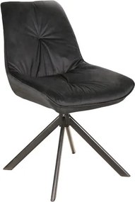 Sedia imbottita Boogie I Velvet - Nero