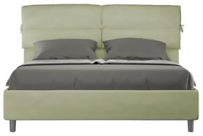 Letto contenitore da 160x190 in microfibra tč verde Nandy