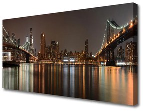 Quadro su tela Architettura della città dei ponti 100x50 cm