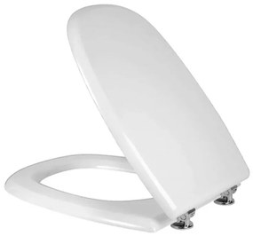 Copriwater compatibile per Tesi Ideal Standard in legno bianco con cerniere regolabili