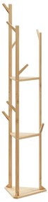 Appendiabiti Con Ganci E Ripiani 39x33x166 Cm İn Bambù /