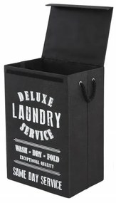 Cesta Portabiancheria stile industry con Strappo in colore Nero