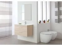 Composizione Bagno sospesa Linea Stella 80CM colore larice - Feridras